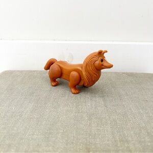 Vintage 1980s Playskool Lil Playmates 3" Collie Farm Dog Figure Poseable Jointed